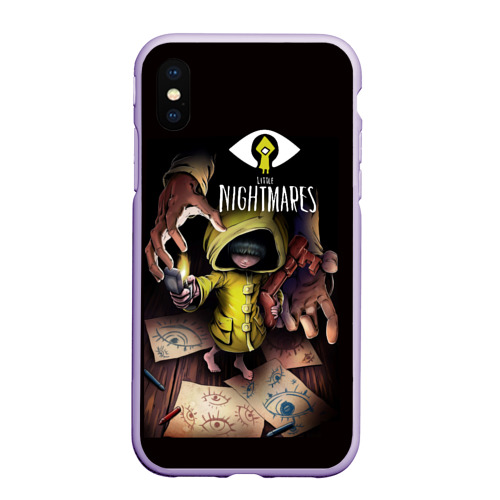 Чехол для iPhone XS Max матовый Шестая. Little Nightmares, цвет светло-сиреневый