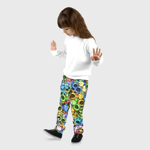 Детские брюки 3D Цветные Поп Котики, цвет 3D печать - фото 3