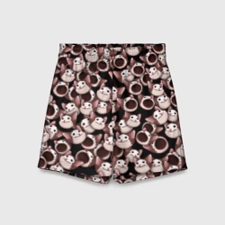 Детские спортивные шорты 3D Popping cats