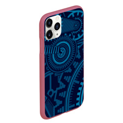 Чехол для iPhone 11 Pro Max матовый Steampunk mechanic blue - фото 2