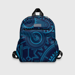 Детский рюкзак 3D Steampunk mechanic blue