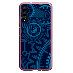 Чехол для Honor 20 Steampunk mechanic blue