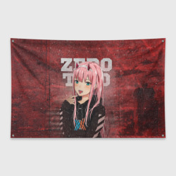 Флаг-баннер Zero Two в толстовке