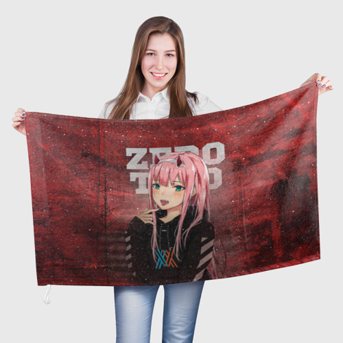 Флаг 3D Zero Two в толстовке