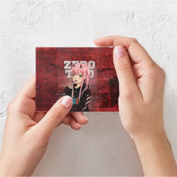 Поздравительная открытка Zero Two в толстовке - фото 2
