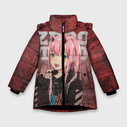 Зимняя куртка для девочек 3D Zero Two в толстовке