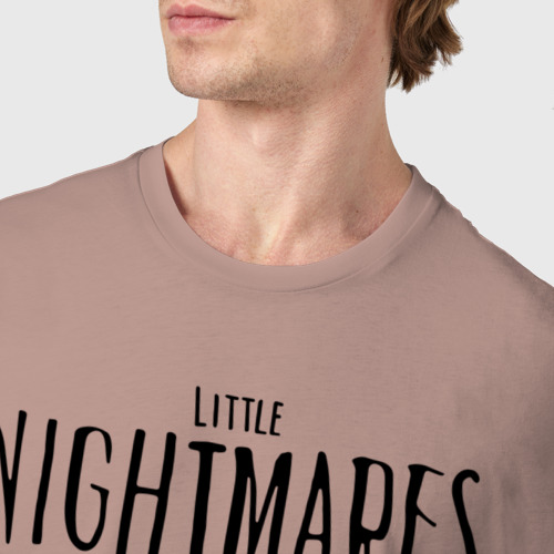 Мужская футболка хлопок с принтом Логотип Little Nightmares 2, фото #4