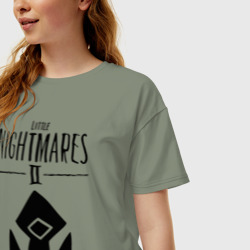 Женская футболка хлопок Oversize Логотип Little Nightmares 2 - фото 2