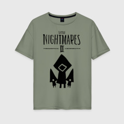 Женская футболка хлопок Oversize Логотип Little Nightmares 2