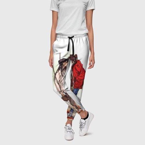 Женские брюки 3D с принтом Благословление небожителей Tia, фото на моделе #1