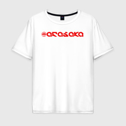 Arasaka – Мужская футболка хлопок Oversize с принтом купить со скидкой в -16%