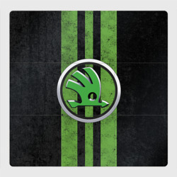 Магнитный плакат 3Х3 Skoda green logo