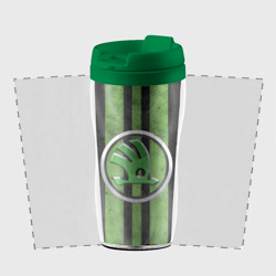 Термокружка-непроливайка Skoda green logo - фото 2