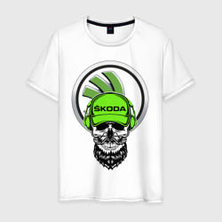 Skoda Шкодавод +спина – Мужская футболка хлопок с принтом купить со скидкой в -20%