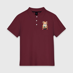 Женское поло хлопок Лиса