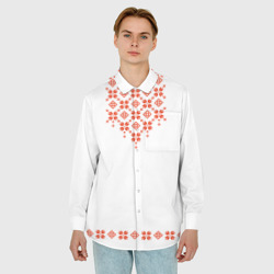 Мужская рубашка oversize 3D Белорусская вышиванка - фото 2