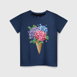 Детская футболка хлопок Букет цветов в рожке