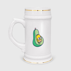 Кружка пивная Гомер авокадо