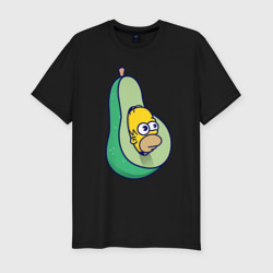 Мужская футболка хлопок Slim Гомер авокадо
