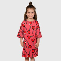 Детское платье 3D Сердечки леденцы - фото 2