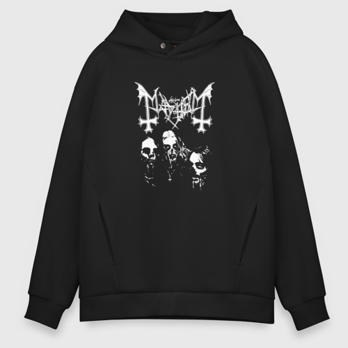 Мужское худи Oversize хлопок Mayhem, цвет черный