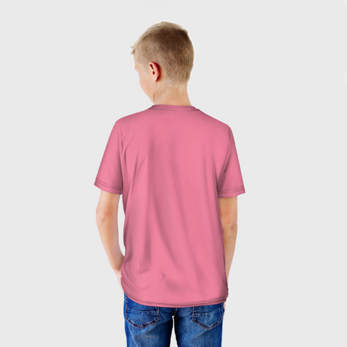 Детская футболка 3D с принтом Бякуя Кучики, вид сзади #2