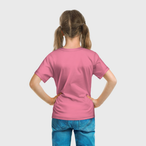 Детская футболка 3D с принтом Бякуя Кучики, вид сзади #2