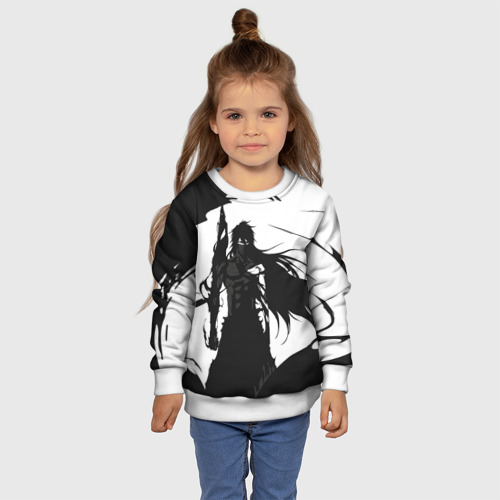 Детский свитшот 3D Bleach black & white, цвет 3D печать - фото 7