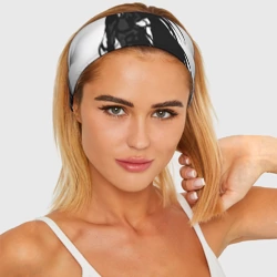 Повязка на голову 3D Bleach black & white - фото 2