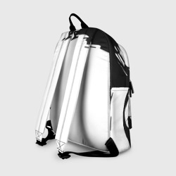 Рюкзак с принтом Bleach black & white для любого человека, вид сзади №1. Цвет основы: белый