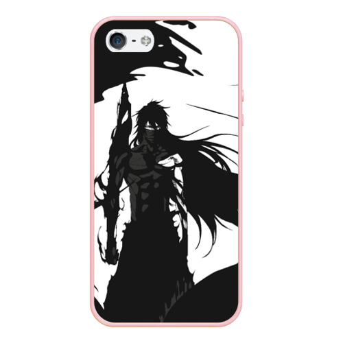 Чехол для iPhone 5/5S матовый Bleach black & white, цвет светло-розовый