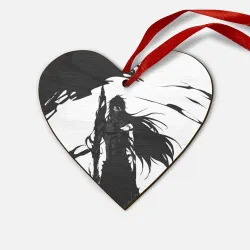 Деревянная игрушка Сердце Bleach black & white