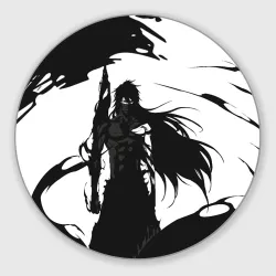 Круглый коврик для мышки Bleach black & white