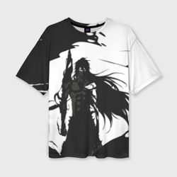 Женская футболка oversize 3D Bleach black & white