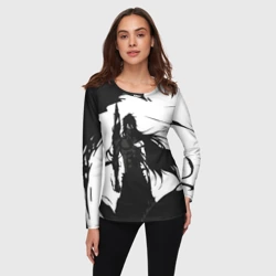 Женский лонгслив 3D Bleach black & white - фото 2