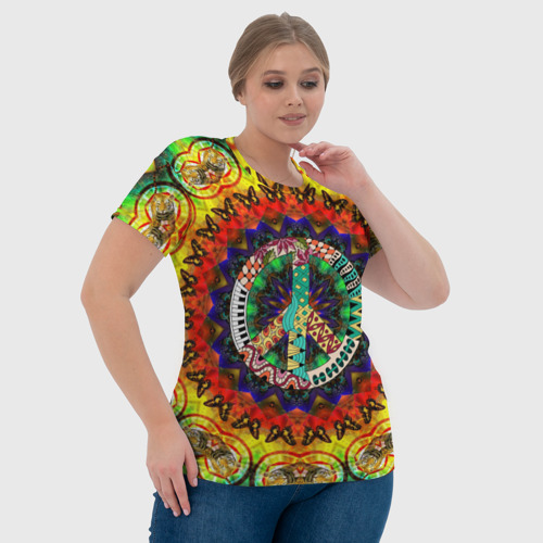 Женская футболка 3D с принтом Хиппи, фото #4