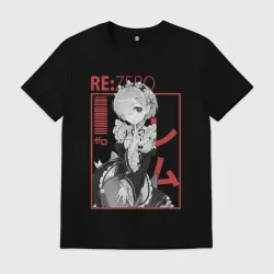 Мужская футболка хлопок Re:Zero Rem