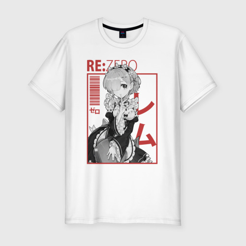 Мужская футболка хлопок Slim Re:Zero Rem