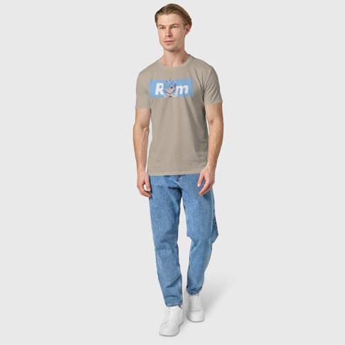 Мужская футболка хлопок Рем, цвет миндальный - фото 5