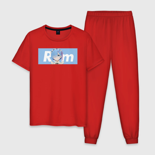 Мужская пижама хлопок Рем, цвет красный