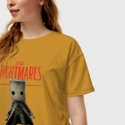 Женская футболка хлопок Oversize Little         Nightmares   - фото 2