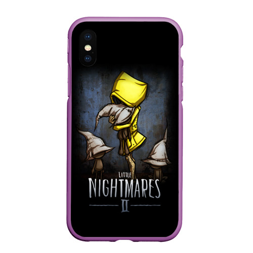 Чехол для iPhone XS Max матовый Little nightmares 2, цвет фиолетовый