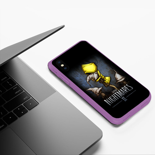 Чехол для iPhone XS Max матовый Little nightmares 2, цвет фиолетовый - фото 5