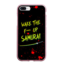 Чехол для iPhone 7Plus/8 Plus матовый Wake the f**k up samurai - Johnny Silverhand quote