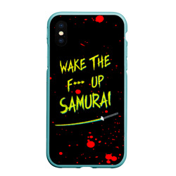 Чехол для iPhone XS Max матовый Wake the f**k up samurai - Johnny Silverhand quote