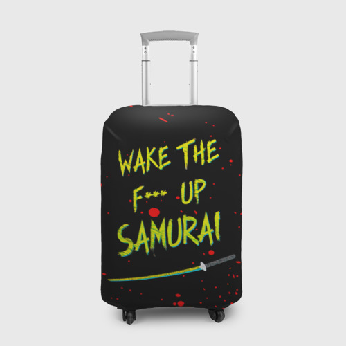Чехол для чемодана 3D Wake the f**k up samurai - Johnny Silverhand quote, цвет 3D печать