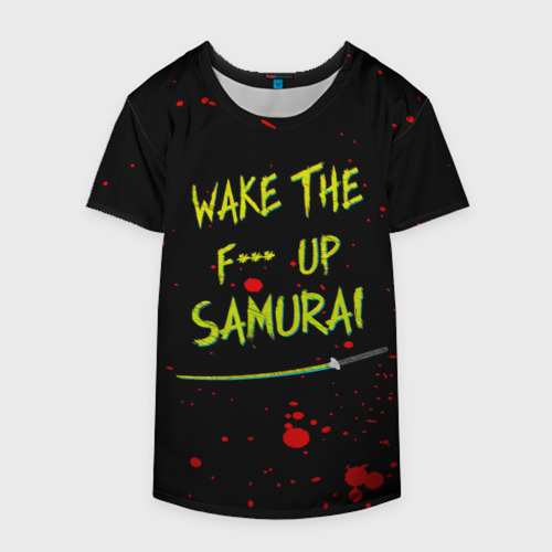 Накидка на куртку 3D Wake the f**k up samurai - Johnny Silverhand quote, цвет 3D печать - фото 4