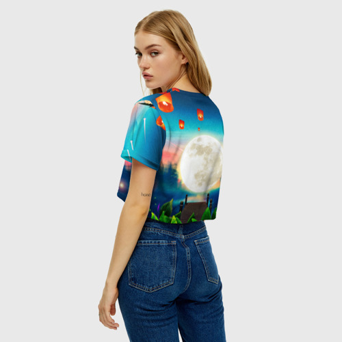 Женская футболка Crop-top 3D Обещанный              Неверленд, цвет 3D печать - фото 5