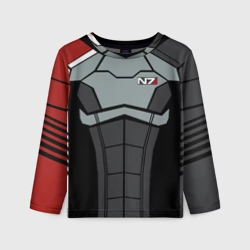 Детский лонгслив 3D Костюм N7 Mass Effect N7 Масс эффект Н7