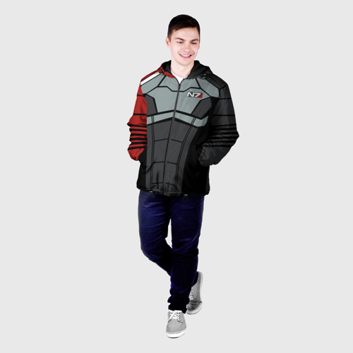 Мужская куртка 3D с принтом КОСТЮМ N7 | MASS EFFECT N7 | МАСС ЭФФЕКТ Н7, фото на моделе #1